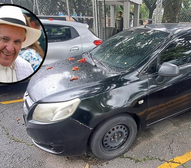 Policía Antioquia utiliza el carro que usó el papa francisco en su visita a Medellín