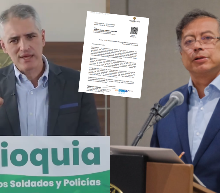 La respuesta del Gobierno Nacional a la solicitud de asistencia militar para Antioquia realizada por el Gobernador